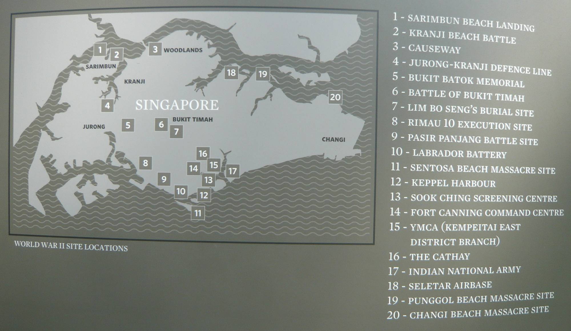 Go Go キョロちゃん Go Go Kyoro Chan シンガポール戦跡記念碑 4 ジュロン クランジ防御線 Jurong Kranji Defence Line シンガポール戦跡記念碑 全基 めぐり シンガポール シンガポール